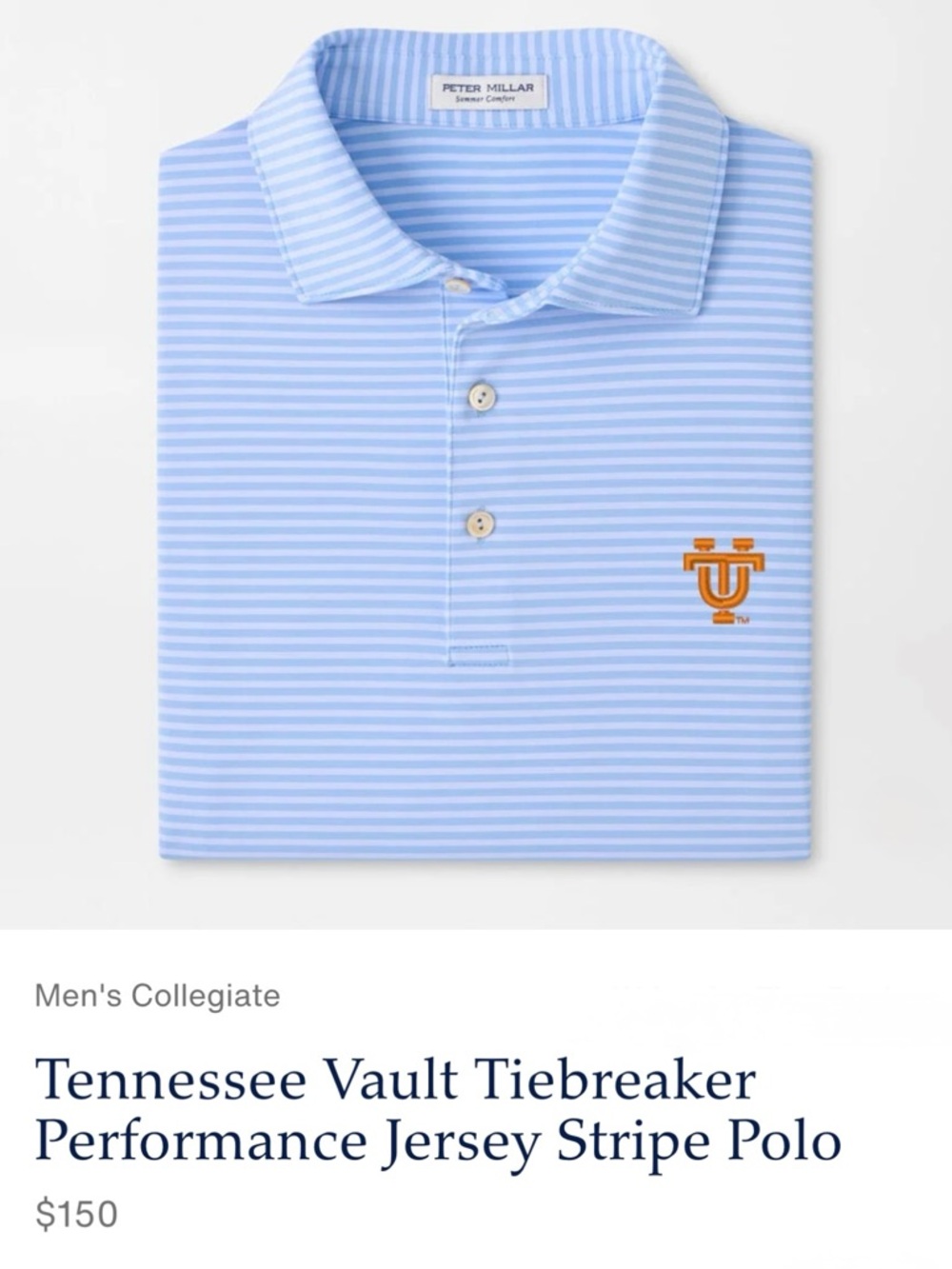 PETER MILLAR Tennessee Hemlock Performance Jersey Polo